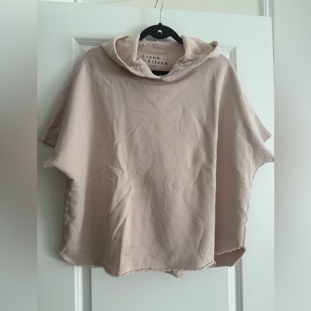 Frank And Eileen Capelet Hoodie pink One Size 100% Cotton Made In USA Sz XS - Picture 1 of 8